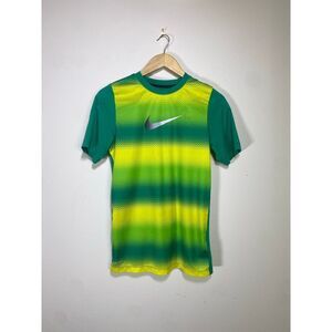 Nike dri-FIT soccer Jersey‎ green and gold men's small